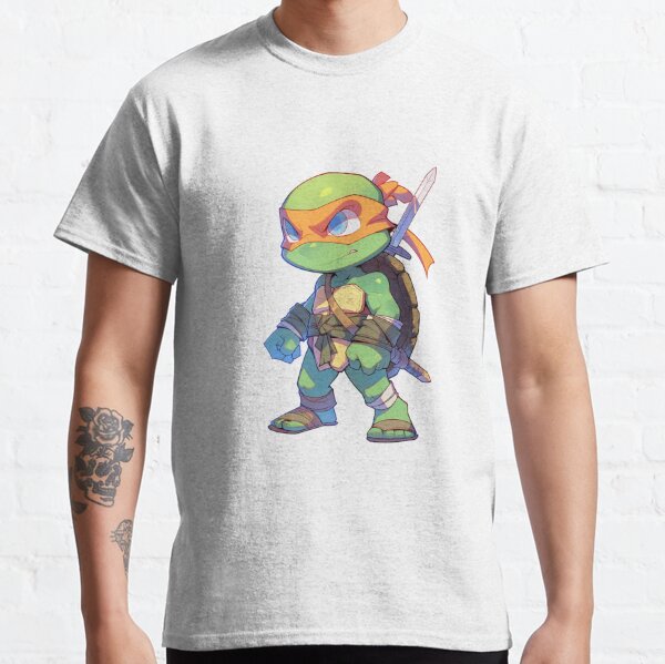 Teenage Mutant Ninja Turtles Black Hatched Design T-Shirt T-Shirt