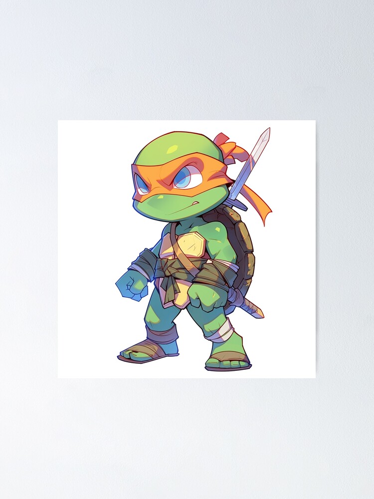 Vintage 90s Teenage Mutant Ninja Turtles Michelangelo stocking TMNT  Christmas