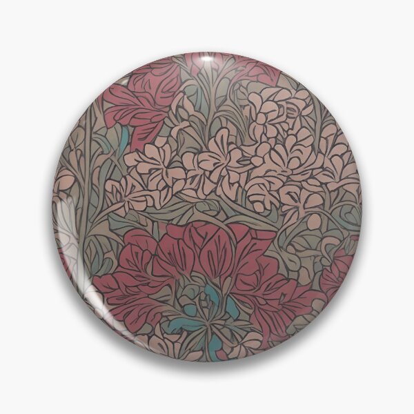 Item preview, Elegant Burgundy Floral Design: Channeling William Morris Honeysuckle & Tulip designed and sold by Tamas Das.