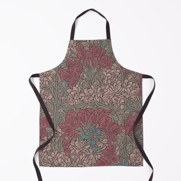 Item preview, Elegant Burgundy Floral Design: Channeling William Morris Honeysuckle & Tulip designed and sold by Tamas Das.