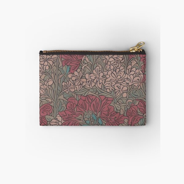 Item preview, Elegant Burgundy Floral Design: Channeling William Morris Honeysuckle & Tulip designed and sold by Tamas Das.