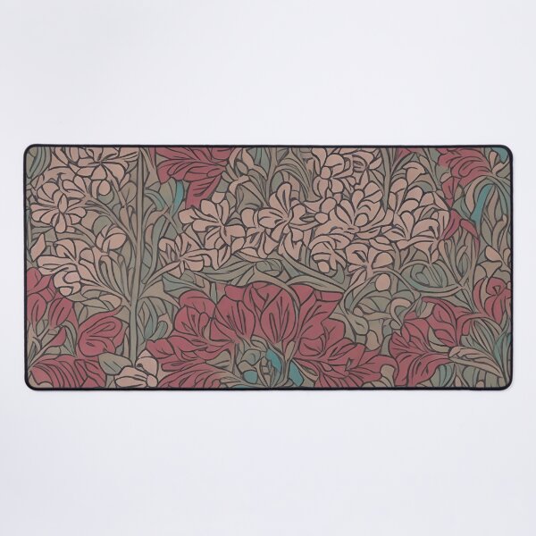 Item preview, Elegant Burgundy Floral Design: Channeling William Morris Honeysuckle & Tulip designed and sold by Tamas Das.