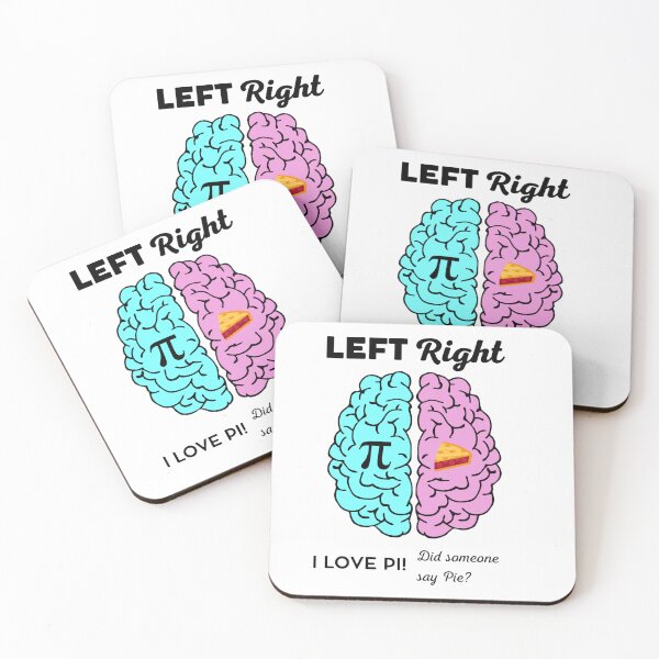 Item preview, Left Right Brain Hemisphere Pi Pie Math Joke  designed and sold by chodog2.