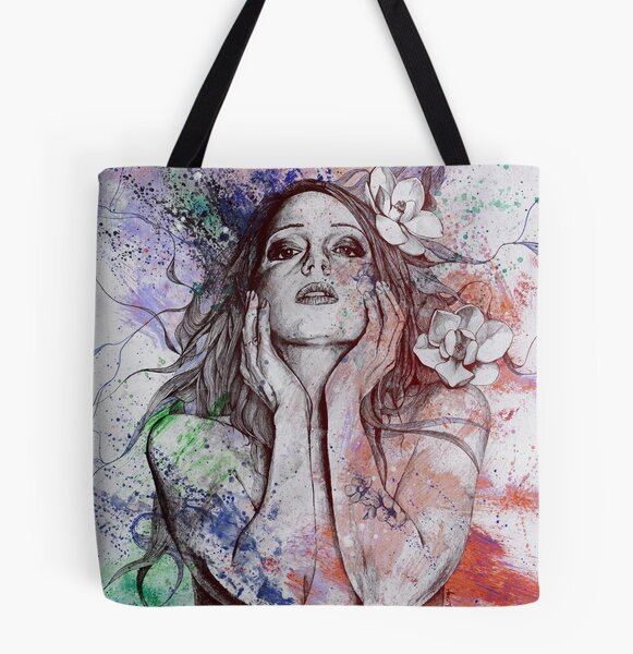 Sinaia - nude flower lady portrait Tote Bag