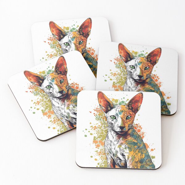 Item preview, Colorful Mixed Media Art of Oriental Shorthair: Feline Expressionism by Creative Artist designed and sold by DooodleGod.