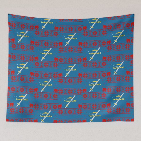 Item preview, Temple OS Christmas Terry Davis Programming Humor CIA Templeos Design with Elephants designed and sold by golyukdrte.