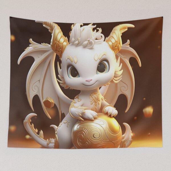 Item preview, baby gold celestial dragon with wings designed and sold by EvelynRuthe.