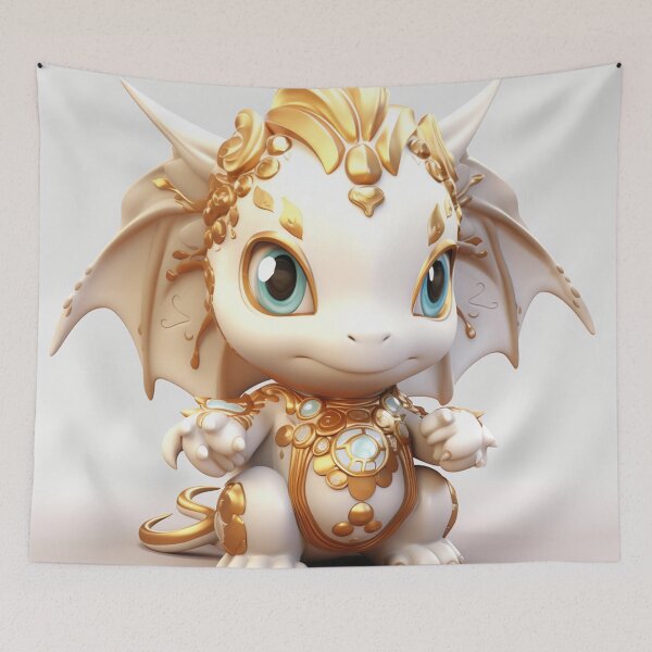 Item preview, baby gold and white celestial dragon designed and sold by EvelynRuthe.
