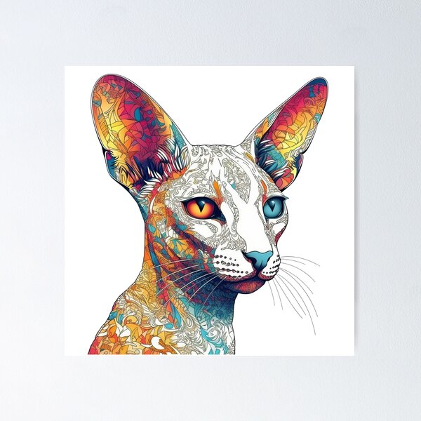 Item preview, Surreal: Oriental Shorthair Cat Prints & designed and sold by DooodleGod.