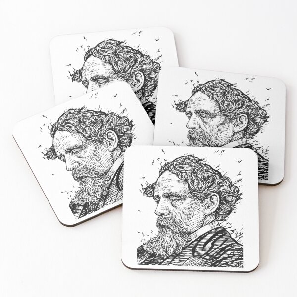 Item preview, CHARLES DICKENS - ink portrait .2 designed and sold by wiles-wenonza.