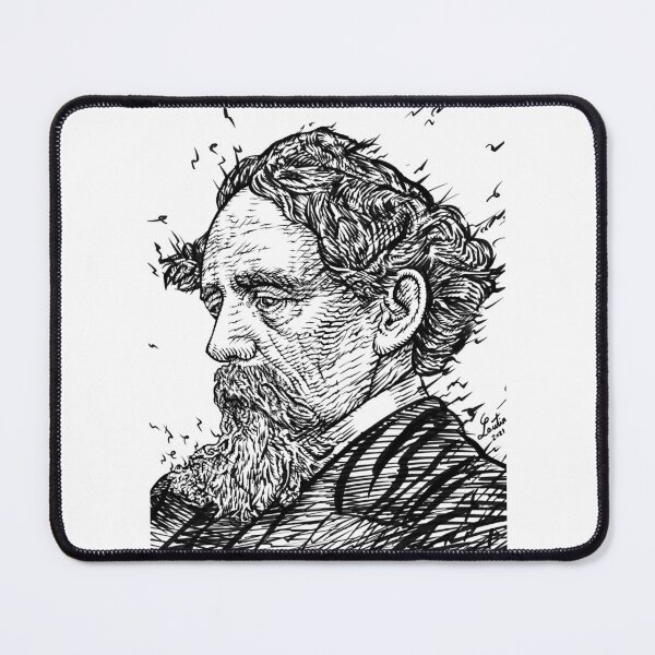 Item preview, CHARLES DICKENS - ink portrait .2 designed and sold by wiles-wenonza.