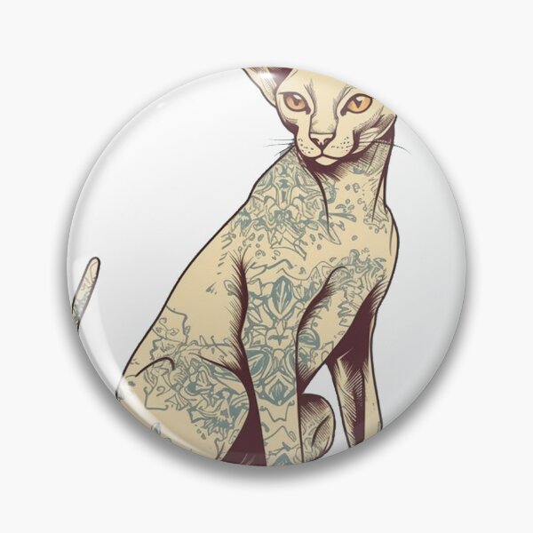 Artikelvorschau, Feline Vintage Print: Oriental Shorthair Decor & Design - Unique Cat Artistry for your entworfen und verkauft von DooodleGod.