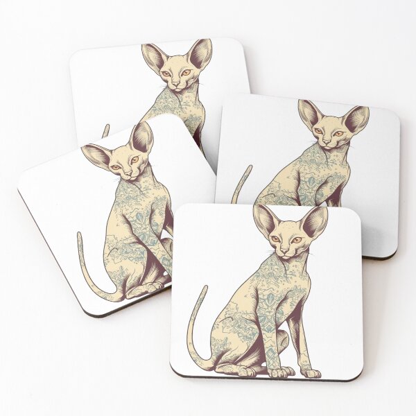 Item preview, Feline Vintage Print: Oriental Shorthair Decor & Design - Unique Cat Artistry for your designed and sold by DooodleGod.