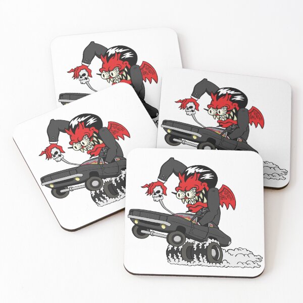 Aperçu de l'œuvre Tout l'enfer se déchaîne - Devil x Kustom Kulture créée et vendue par LaloSoda.