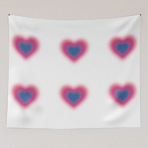 Item preview, Bisexual flag colors, blurred hearts designed and sold by Florvolcanica.