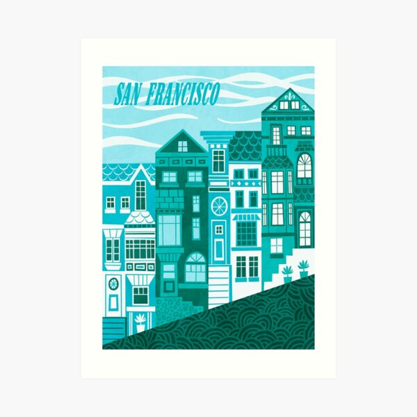 San Francisco (Cool Blues) Art Print