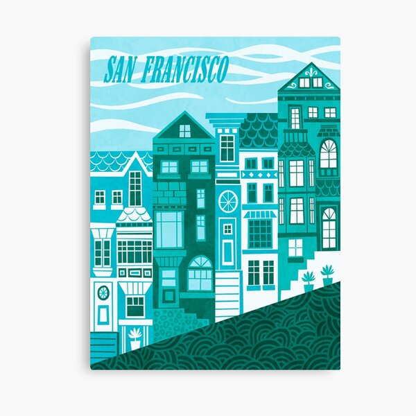 San Francisco (Cool Blues) Canvas Print