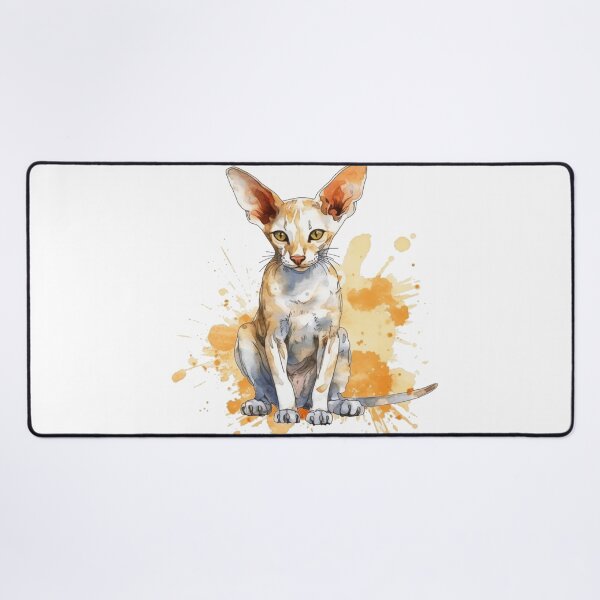 Item preview, Oriental Shorthair Watercolor Painting: Unique feline art capturing fur, whiskers, and paws' designed and sold by DooodleGod.