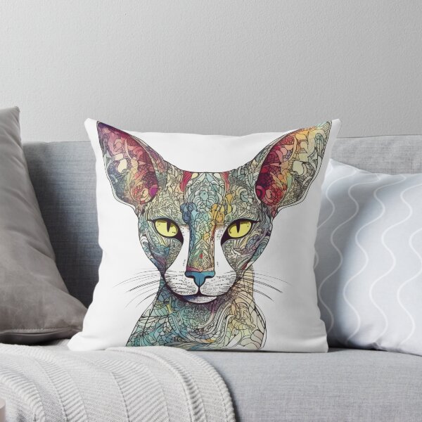 Item preview, Hand-Drawn Oriental Shorthair Portrait Upgrades Feline Living designed and sold by DooodleGod.