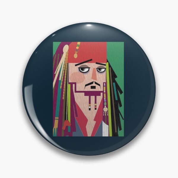 Item preview, Art face desigual jonny depp Fitted Scoop  designed and sold by hsonmaidinh.