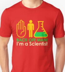 Zurück von Man Ich bin ein Wissenschaftler Slim Fit T-Shirt