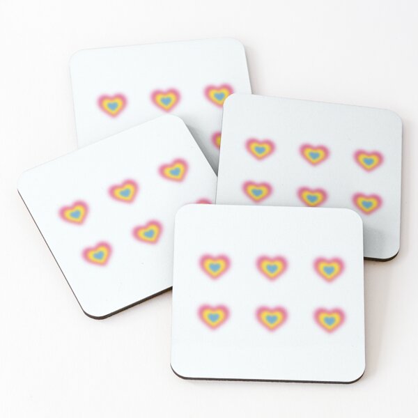 Item preview, Pansexual flag colors, blurred hearts designed and sold by Florvolcanica.