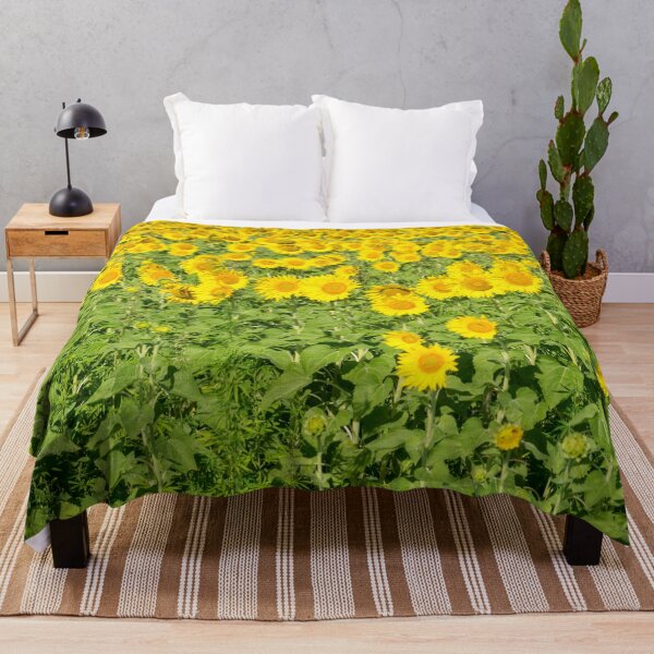 Item preview, Happy Summery Field of Sunflowers designed and sold by Georgia Mizuleva.