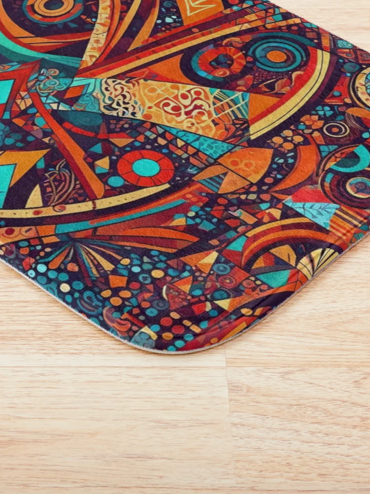 Thumbnail 3 of 6, Bath Mat, Dynamic Abstract Patterns designed and sold by Aarakaruturi.