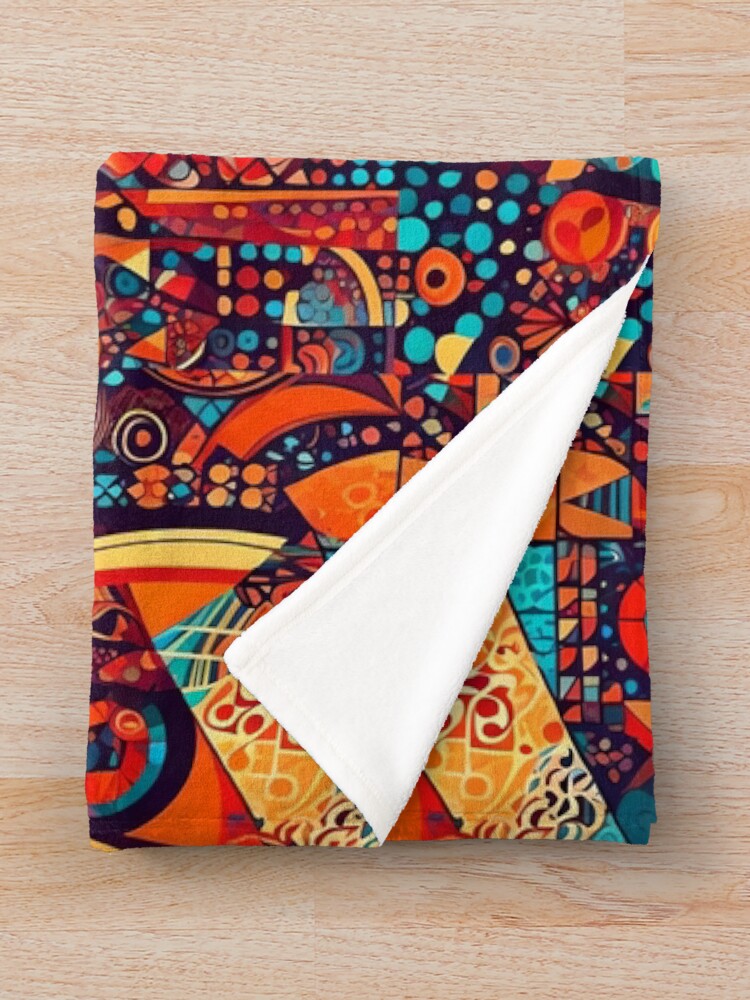 Thumbnail 3 of 6, Throw Blanket, Dynamic Abstract Patterns designed and sold by Aarakaruturi.