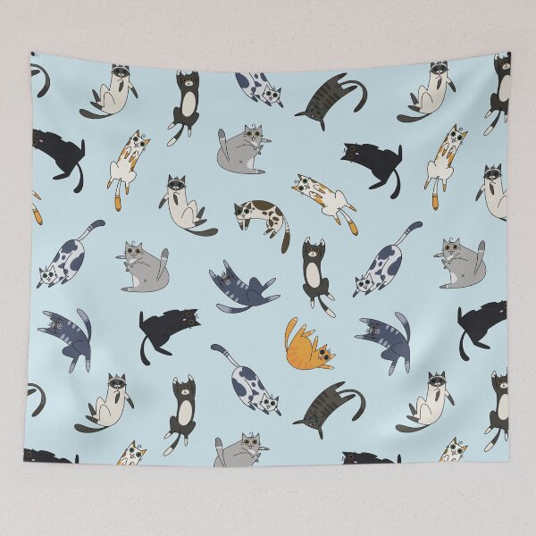 Item preview, Cute Kitty Cat Seamless Pattern designed and sold by artbybiyan.