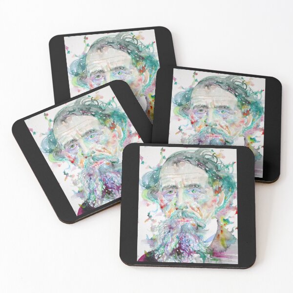 Item preview, CHARLES DICKENS - watercolor portrait.4 designed and sold by garibay-wendiex.