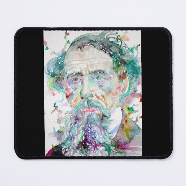 Item preview, CHARLES DICKENS - watercolor portrait.4 designed and sold by garibay-wendiex.