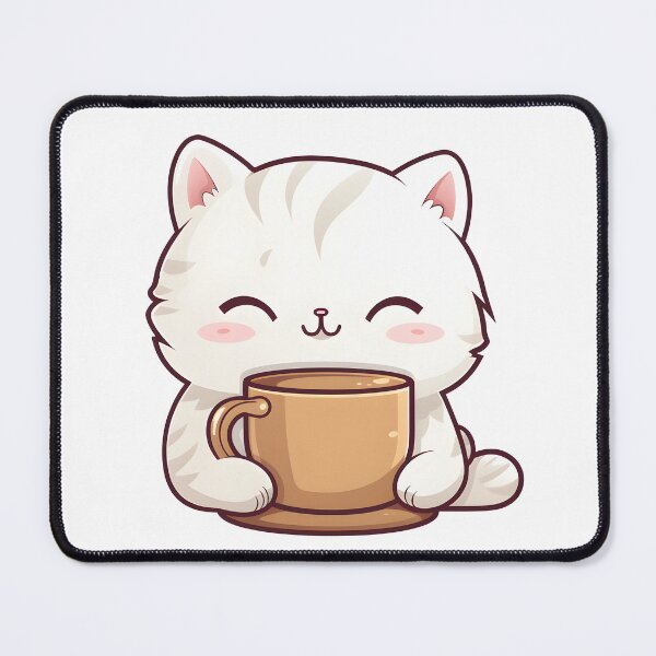 Item preview, Cat Drinking Coffee designed and sold by meeshkaart.