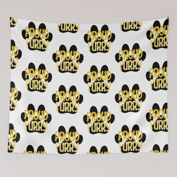 Item preview, Proud Furry Graphic - Yellow designed and sold by busch-delaine.