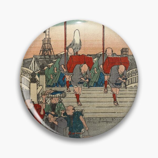 Item preview, Morning Scene in Nihonbashi Japan designed and sold by maguroman.