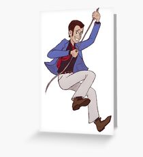 Blue Jacket Lupin III Greeting Card