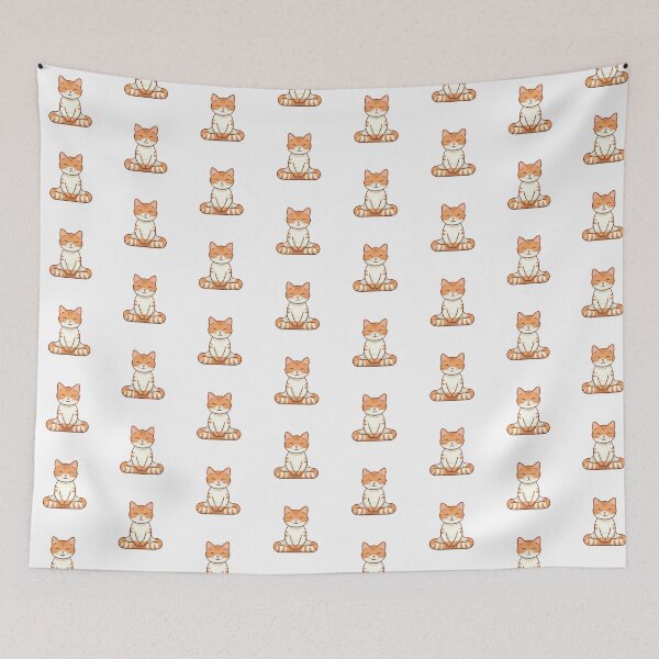 Item preview, Orange yoga Cat designed and sold by meeshkaart.