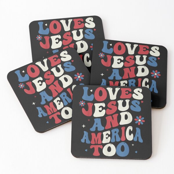 Artikelvorschau, Retro Loves Jesus and America Too God Christian 4. Juli entworfen und verkauft von wootenyxxd.