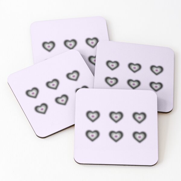 Item preview, Asexual flag colors, blurred hearts designed and sold by Florvolcanica.