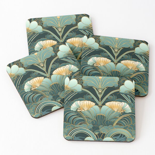 Item preview, Art Deco Floral Pattern designed and sold by StephyCreative.