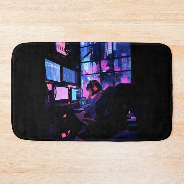 Item preview, Tokyo Cyberpunk Neon Girl Hacker designed and sold by Sir Meow Meow.