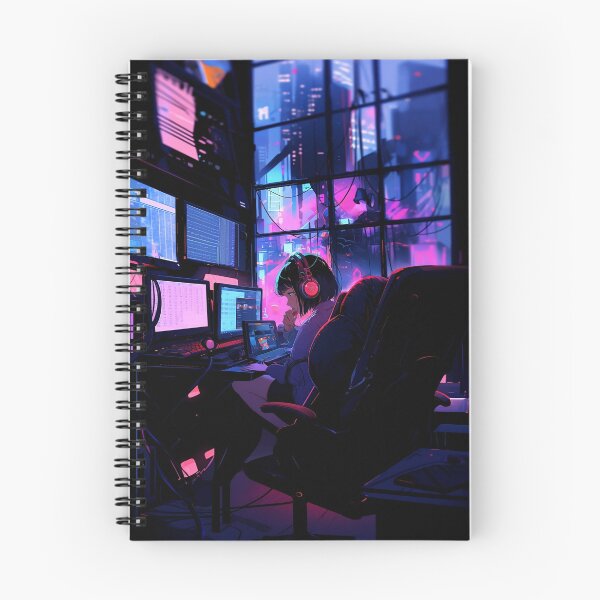 Item preview, Tokyo Cyberpunk Neon Girl Hacker designed and sold by Sir Meow Meow.