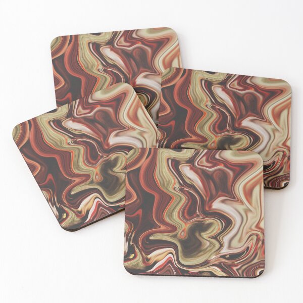 Item preview, Eryk - Contemporary Abstract - Fluid Painting - Marbling Art - Bran Red designed and sold by Studio Grafiikka.
