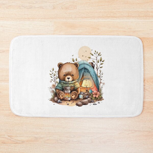 Item preview, Cute Camping Bear Watercolor designed and sold by BobilandStore.
