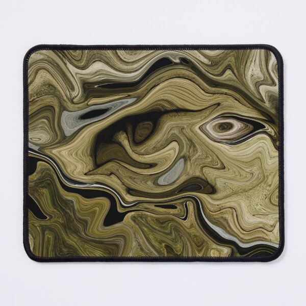 Item preview, Emile - Contemporary Abstract - Fluid Painting - Marbling Art - Dark Khaki designed and sold by Studio Grafiikka.