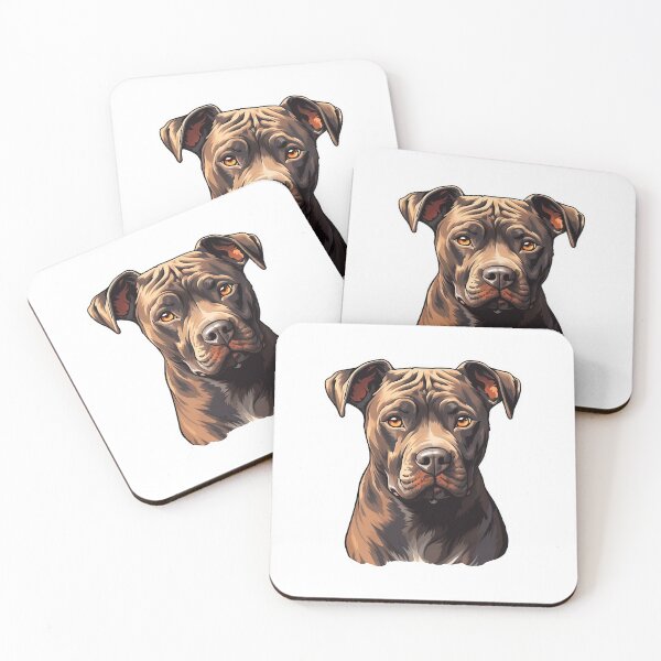 Item preview, Illustration of an adorable Pitbull designed and sold by StephyCreative.