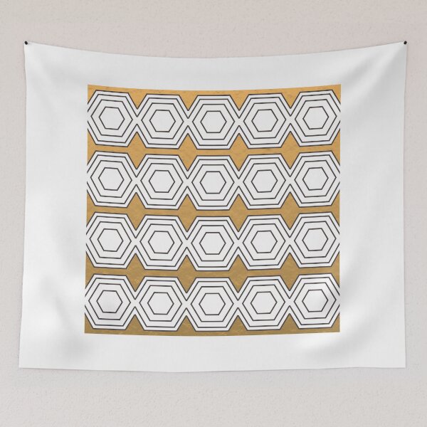 Artikelvorschau, Geometric Hexagon Pattern 01 - Off White entworfen und verkauft von Studio Grafiikka.