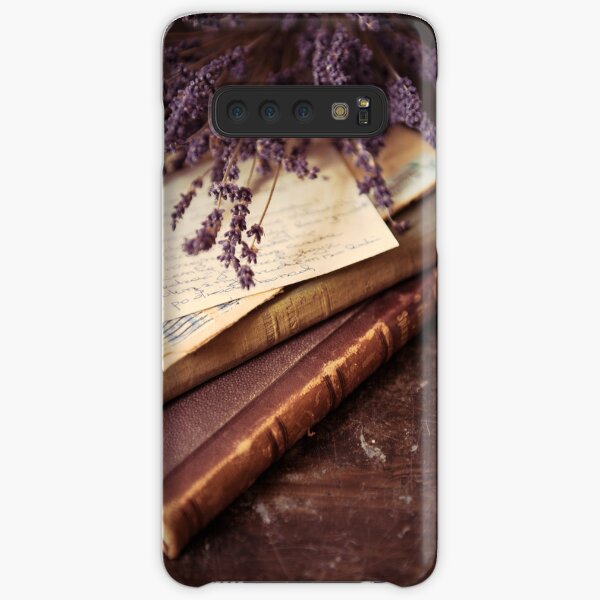 Still life with old books and lavenda Samsung Galaxy Snap Case