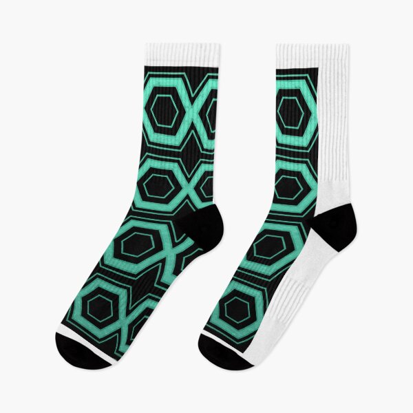 Artikelvorschau, Geometric Hexagon Pattern - Cyan entworfen und verkauft von Studio Grafiikka.