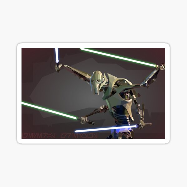 Vista previa del artículo con la obra «Poligrafía del General Grievous», diseñado y vendido por vitale-rustolia.